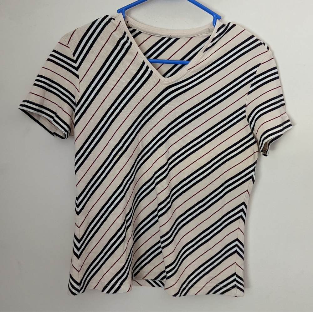 Striped vneck tshirt